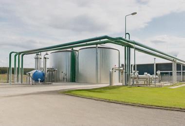 Generated image of a biomethane production facility