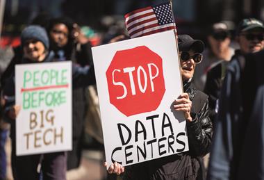 Ant-data centre protesters - Photo- Jim Lo Scalzo, EPA, Shutterstock