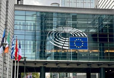 Exterior view of the European Parliament in Brussels