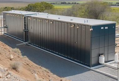 Generated image of a utility scale battery energy storage project