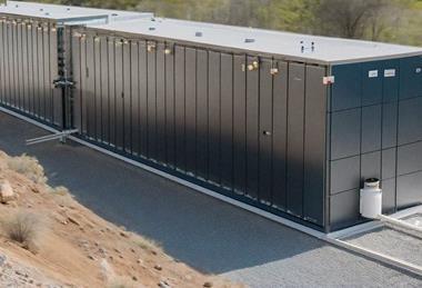 Generated image of a utility scale battery energy storage project