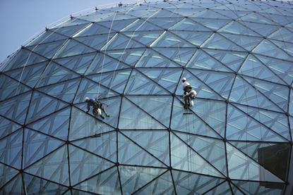 Glass building