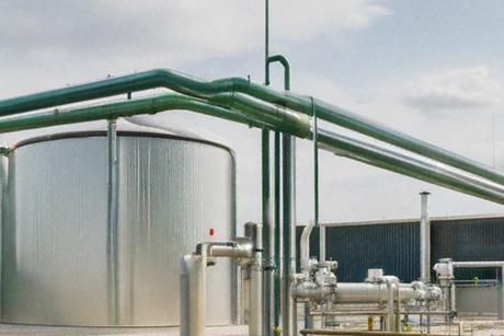 Generated image of a biomethane production facility