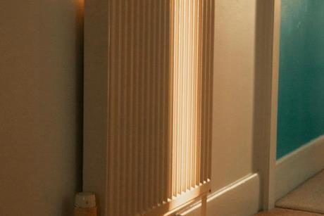 A wall-mounted radiator