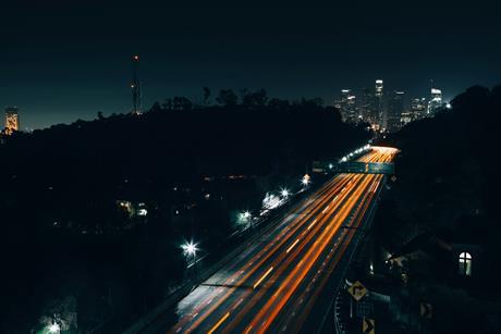 Los Angeles, road at night - arthur-hutterer-unsplash