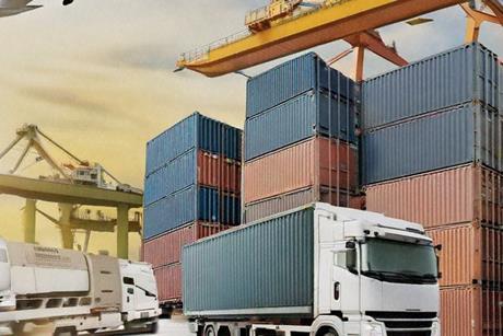 Generated image of an import and export logistics