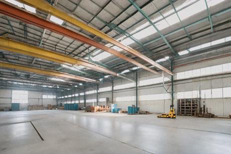 Generated image of a warehouse