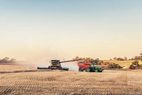 Wheat harvesting in Australia