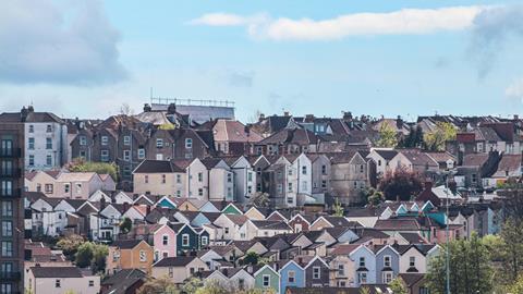 Terraced housing in Bristol, UK