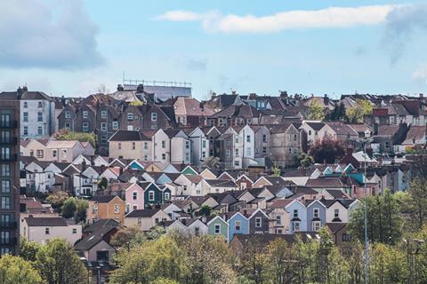 Terraced housing in Bristol, UK