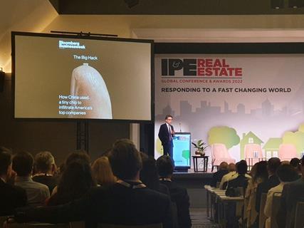 Bruno Maçães speaks at the IPE Real Estate Global Conference & Awards 2022