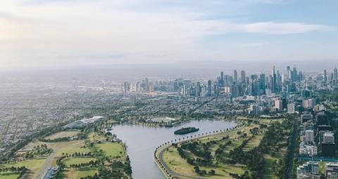 Melbourne, aerial shot (cropped)