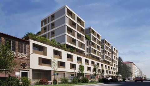 Rendering of Harrison Street's Viale Monza residential asset in Milan