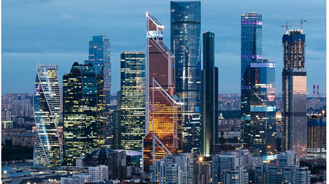 Moscow skyline, credit Wikipedia