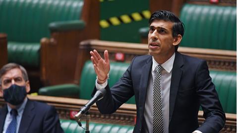 Chancellor, Rishi Sunak in the House of Commons