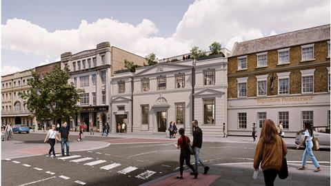 The scheme in the former bank property