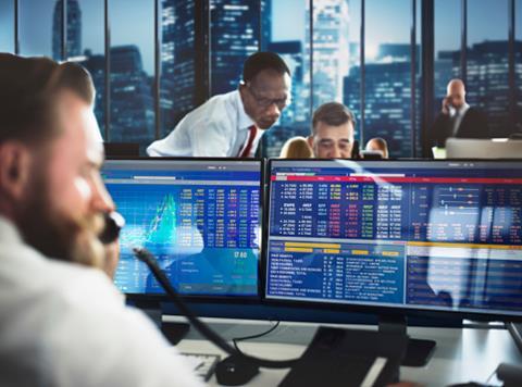 stock exchange screens