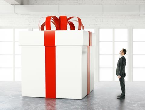 huge present with businessman rs