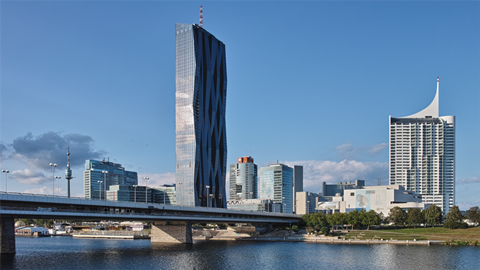 Vienna''s Donau City skyline