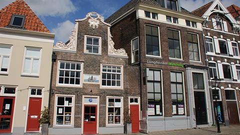 Distinctive Dutch houses in Zwolle.