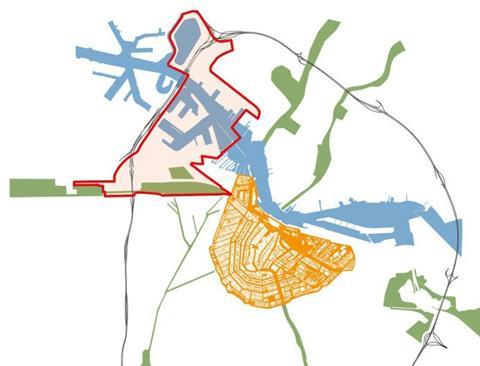 plans for new haven stad district in amsterdam