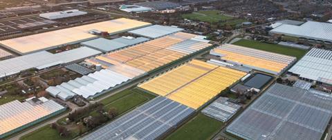 View of Westland food-producing area in the Netherlands