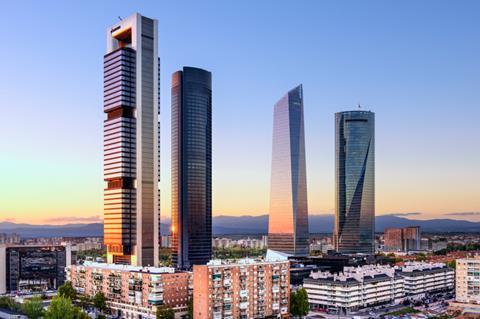 financial district in madrid