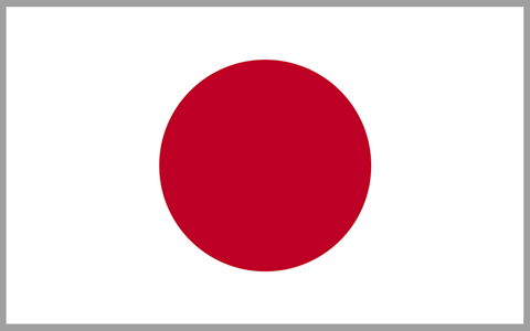 flag of japan bordered