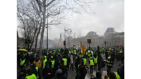 Yellow vest protesters in France