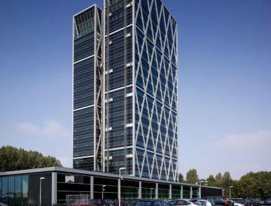 cross towers in amsterdam s zuidas business district