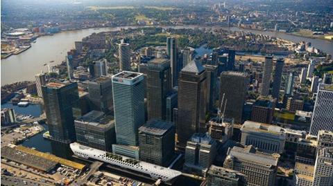 The Canary Wharf estate in London