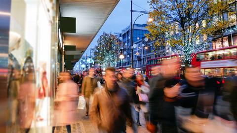 Shoppers on Oxford Street