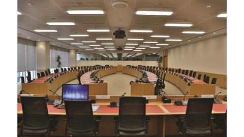 Meeting room in EMA''s HQ at Canary Wharf in London