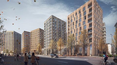 A rendition of L&G''s planned €575 mln Wandsworth BTR housing scheme.