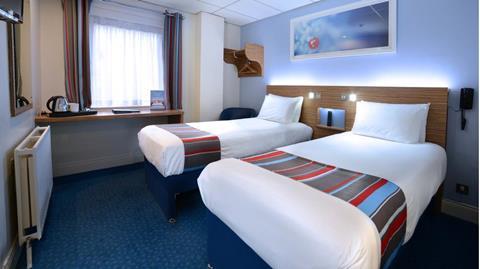 a new-look Travelodge bedroom