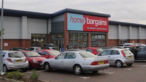 The Home Bargains store in Ormskirk, UK