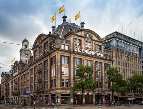 bijenkorf store in amsterdam