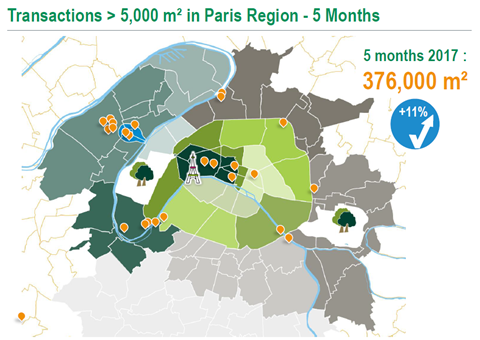 transactions in paris region 5 months
