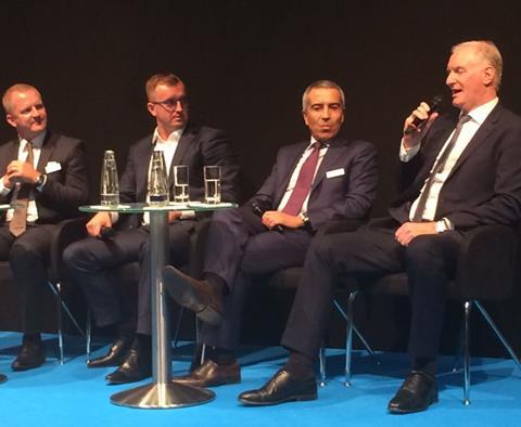 let s talk logistics panel l r at expo real 2017 ben bannatyne president of prologis europe robert d