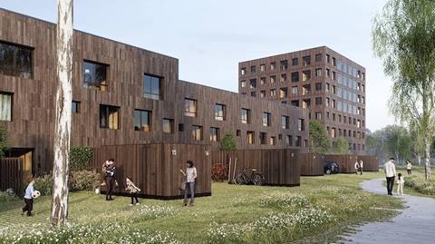 Homes in BPD’s Switi project in Amsterdam are largely built from timber and bamboo