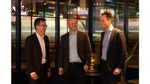 Photo L-R: Sascha Hempel, Partner, Drees & Sommer; Ken Wood, Managing Director, AA Projects; Michel de Haan, Partner, Drees & Sommer