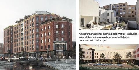 Amro Partners is using “science-based metrics” to develop some of the most sustainable purpose-built student accommodation in Europe