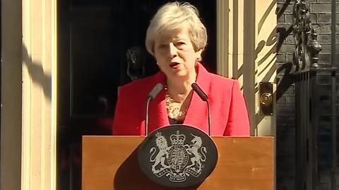 Theresa May announces resignation at Downing Street