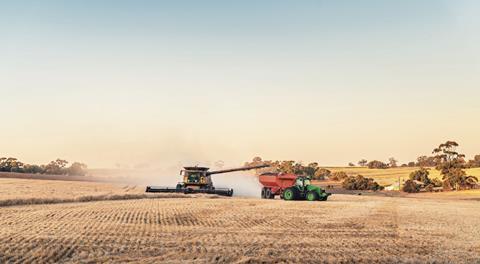 Wheat harvesting in Australia