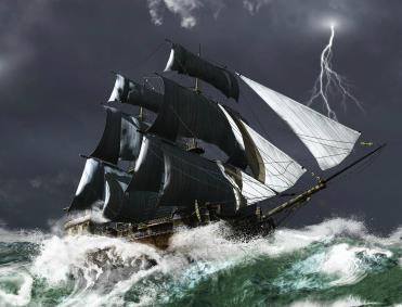 ship on stormy sea rs