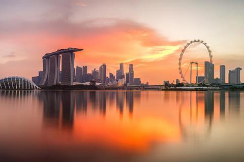 singapore red skyline