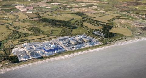 Sizewell C CGI aerial overview