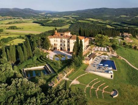castello di casole home aerial tiny
