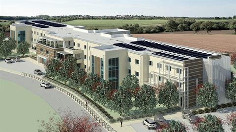 A rendering of one of the first healthcare facilities for the Italian JV