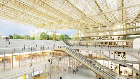 les halles perspective sous canopee